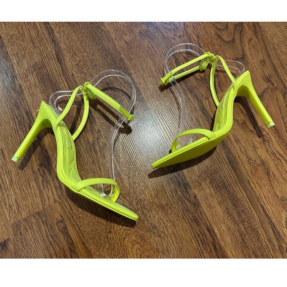 Kurt Geiger London Shoes - Kurt Geiger London Shoreditch Strappy Sandals Neon Yellow Size 7 NWT Bold Heels